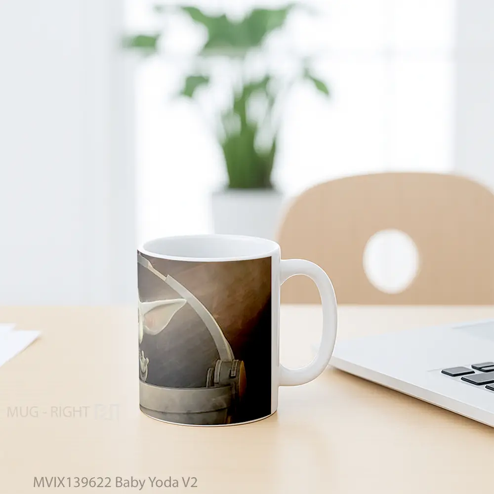 Mug Baby Yoda V2 Gelas Star Wars - All-side / Desain