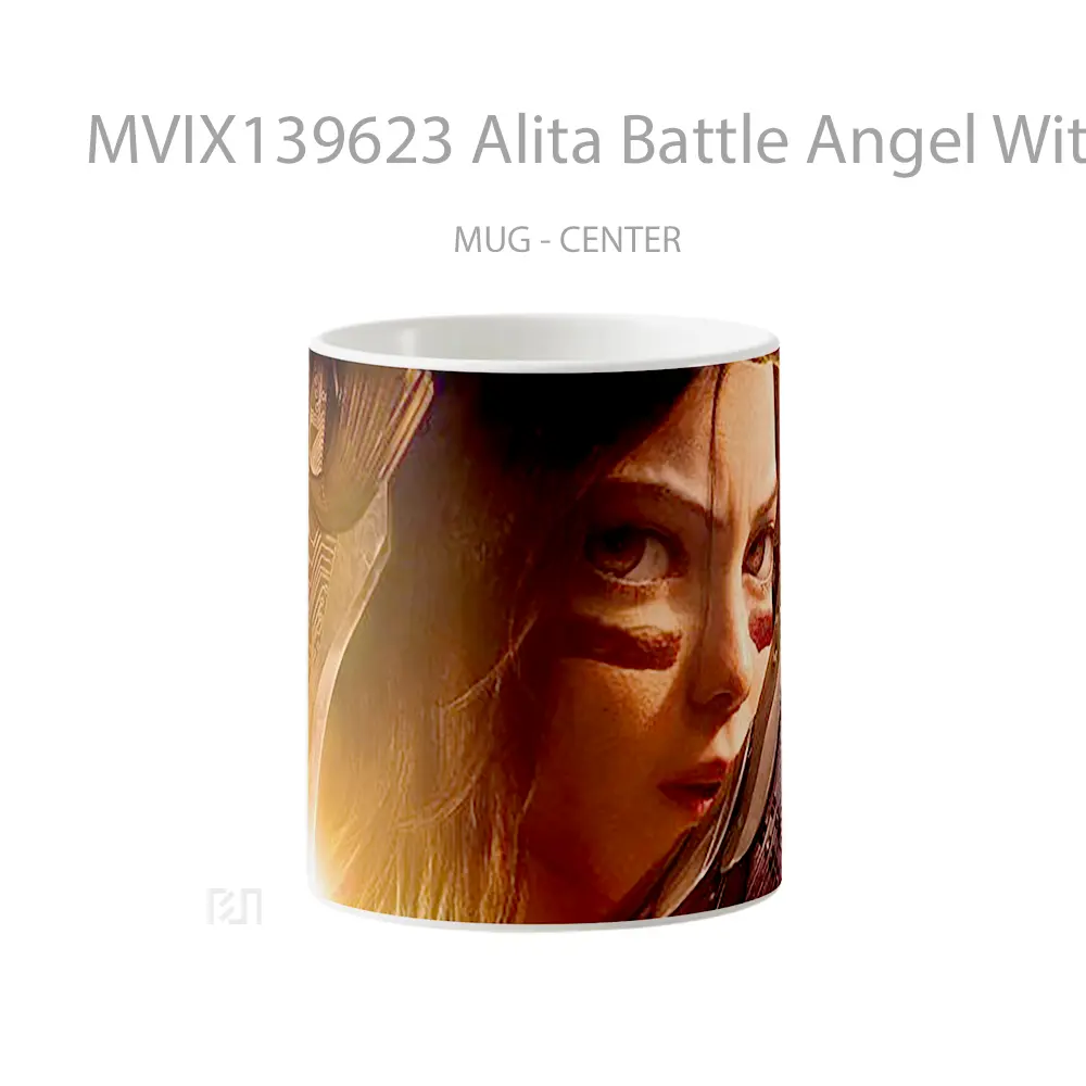 Mug Alita Battle Angel With Sword Gelas Fantasi