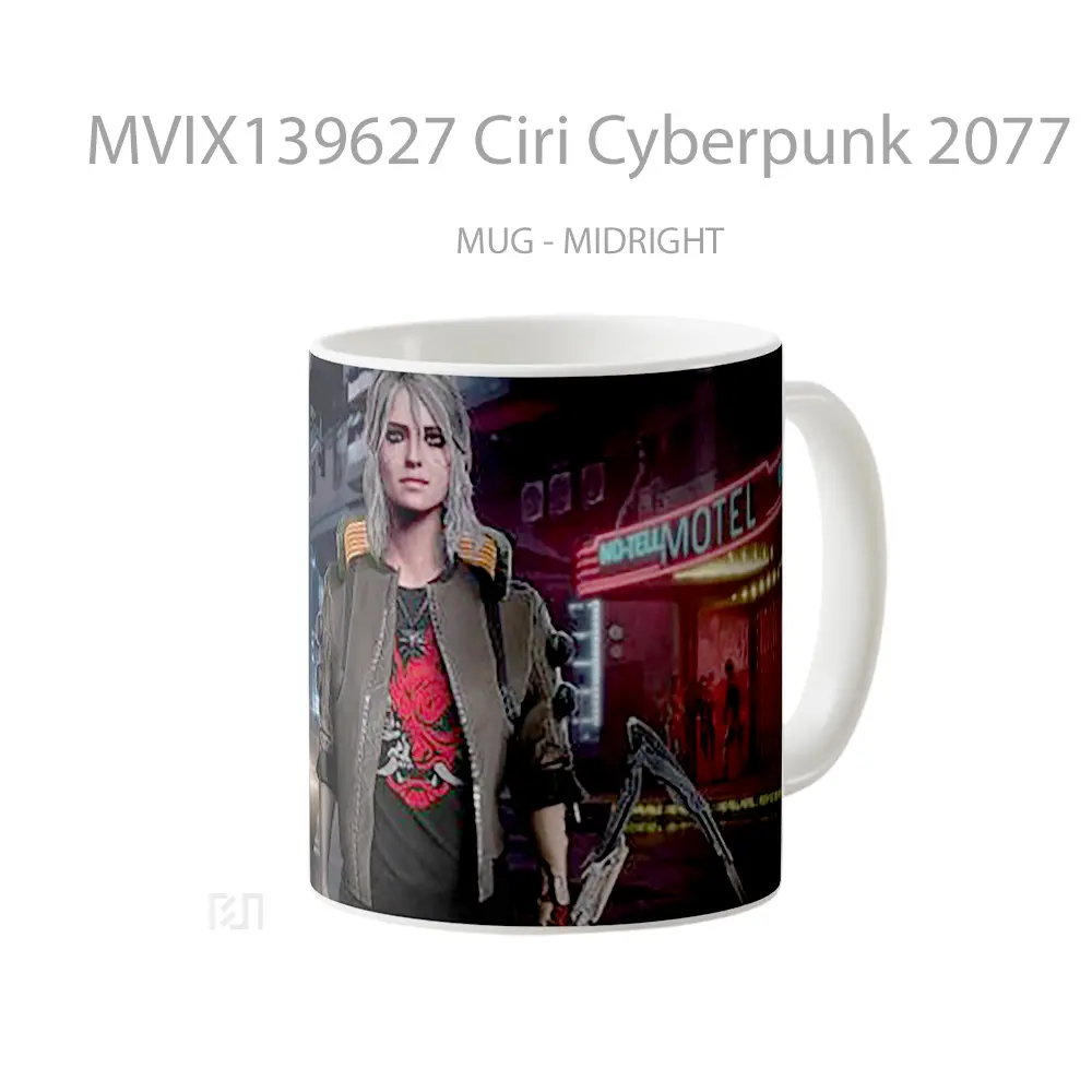 Mug Ciri Cyberpunk 2077 Fanart Cangkir Gamer - All-side / Desain
