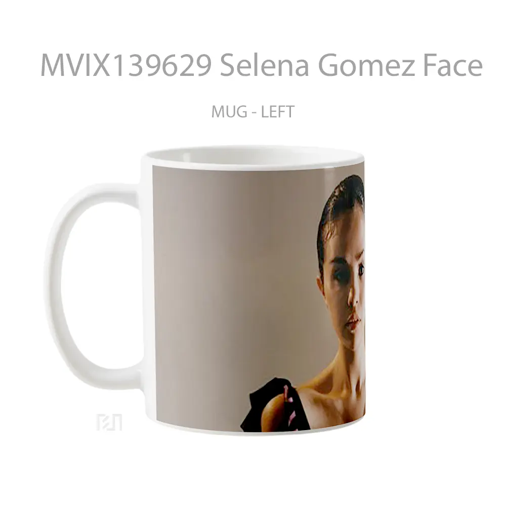 Mug Selena Gomez Face Gelas Selebriti - All-side / Desain