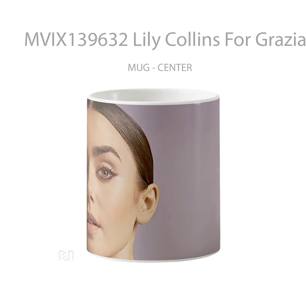 Mug Lily Collins For Grazia Magazine Italy Gelas Keramik Unik