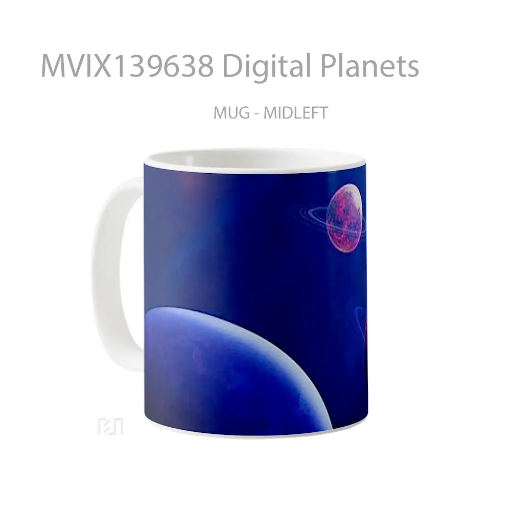 Mug Digital Planets Gelas Astronomi - All-side / Desain