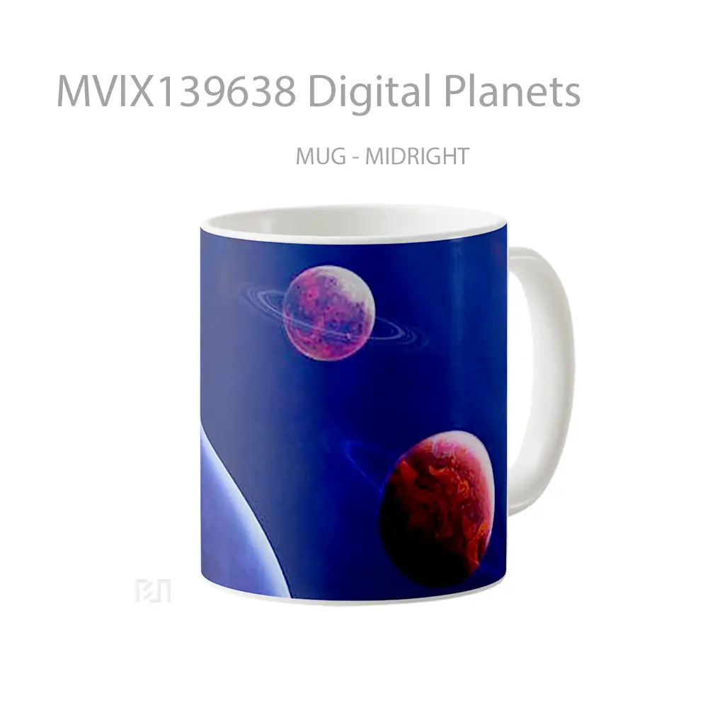 Mug Digital Planets Gelas Astronomi - All-side / Desain