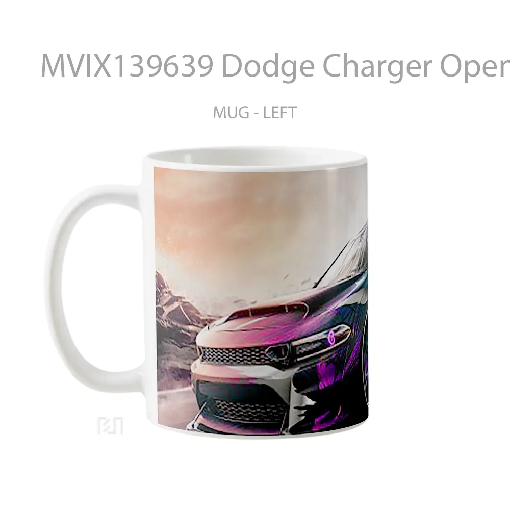 Mug Dodge Charger Open Race Gelas Keramik Unik - All-side / Desain