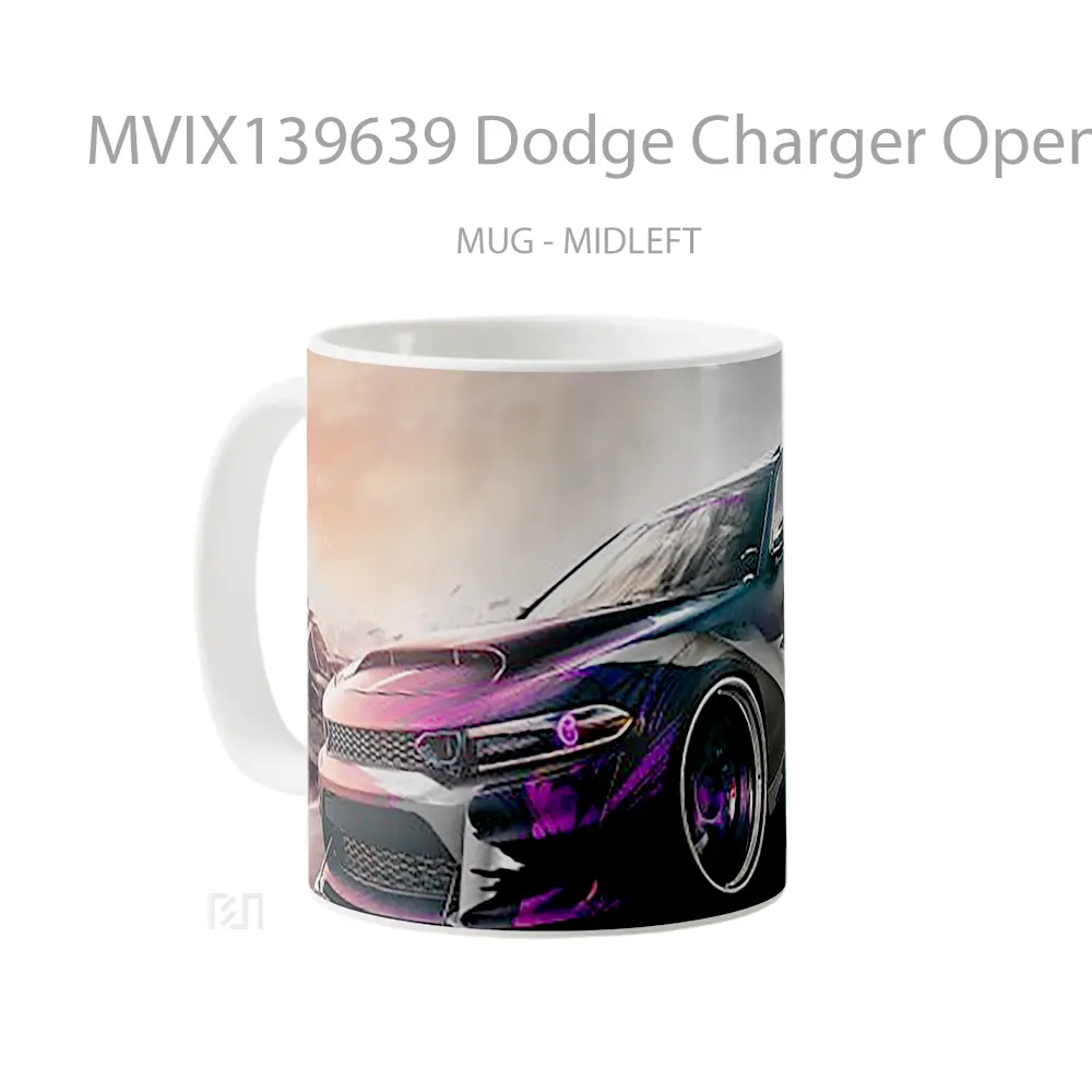 Mug Dodge Charger Open Race Gelas Keramik Unik - All-side / Desain