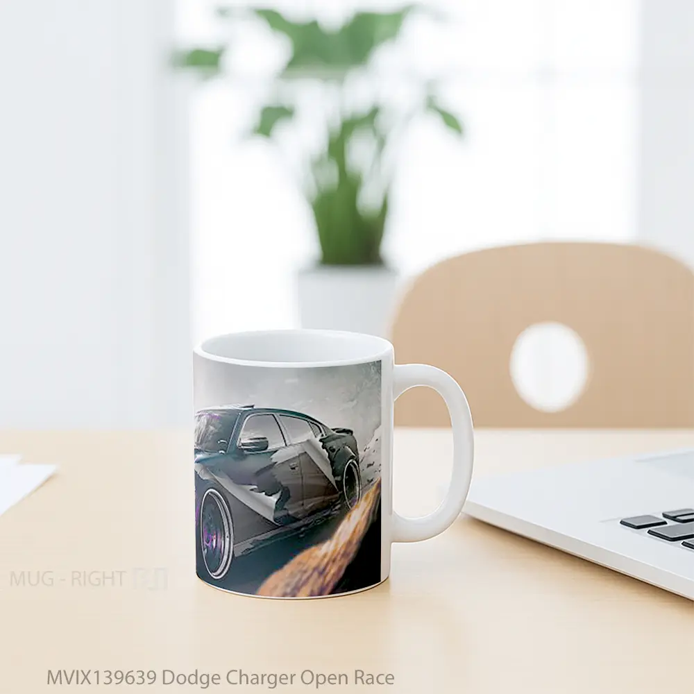 Mug Dodge Charger Open Race Gelas Keramik Unik - All-side / Desain