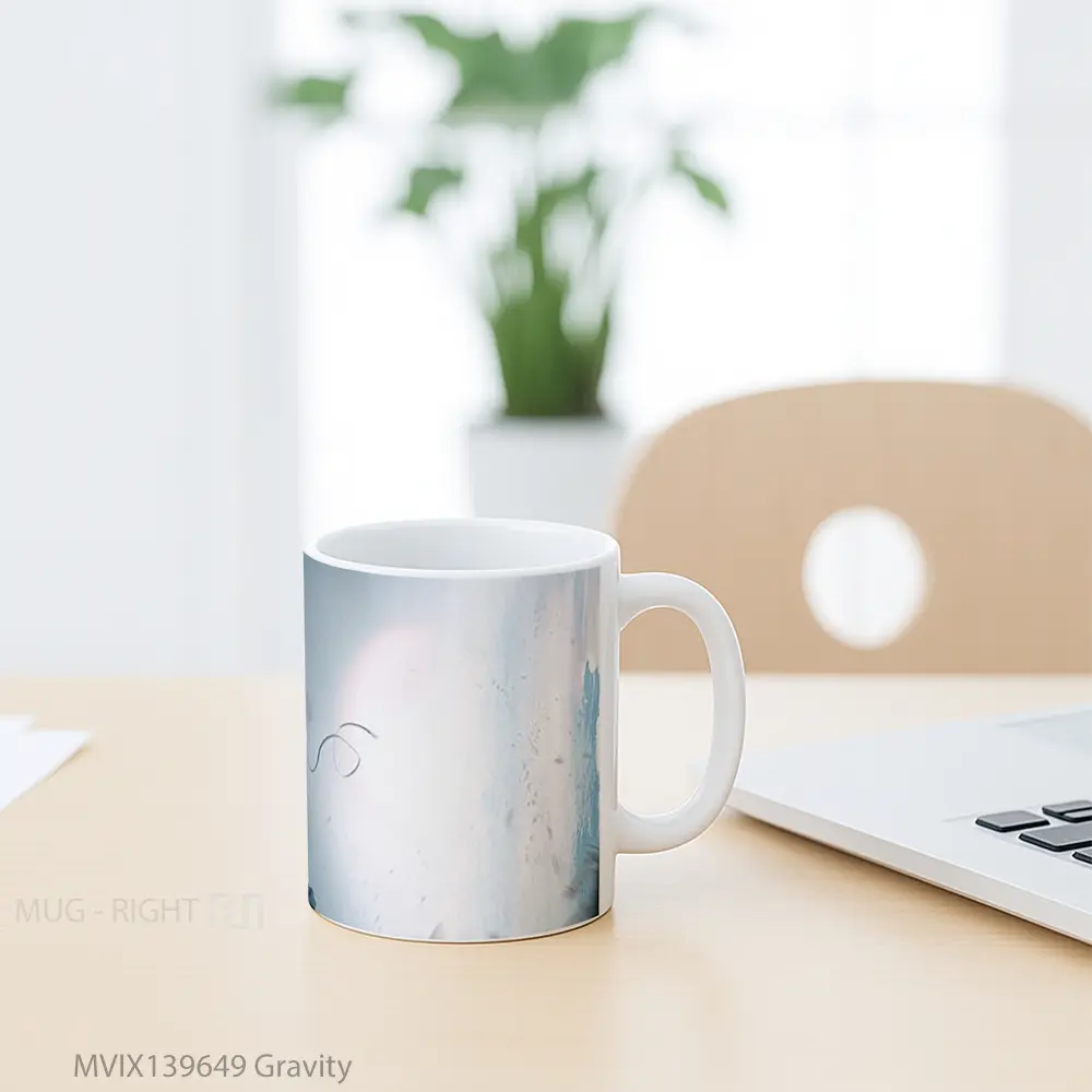 Mug Gravity Gelas Keramik Unik - All-side / Desain