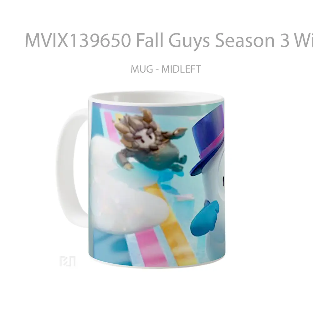 Mug Fall Guys Season 3 Winter Knockout Gelas Keramik Unik - All-side / Desain