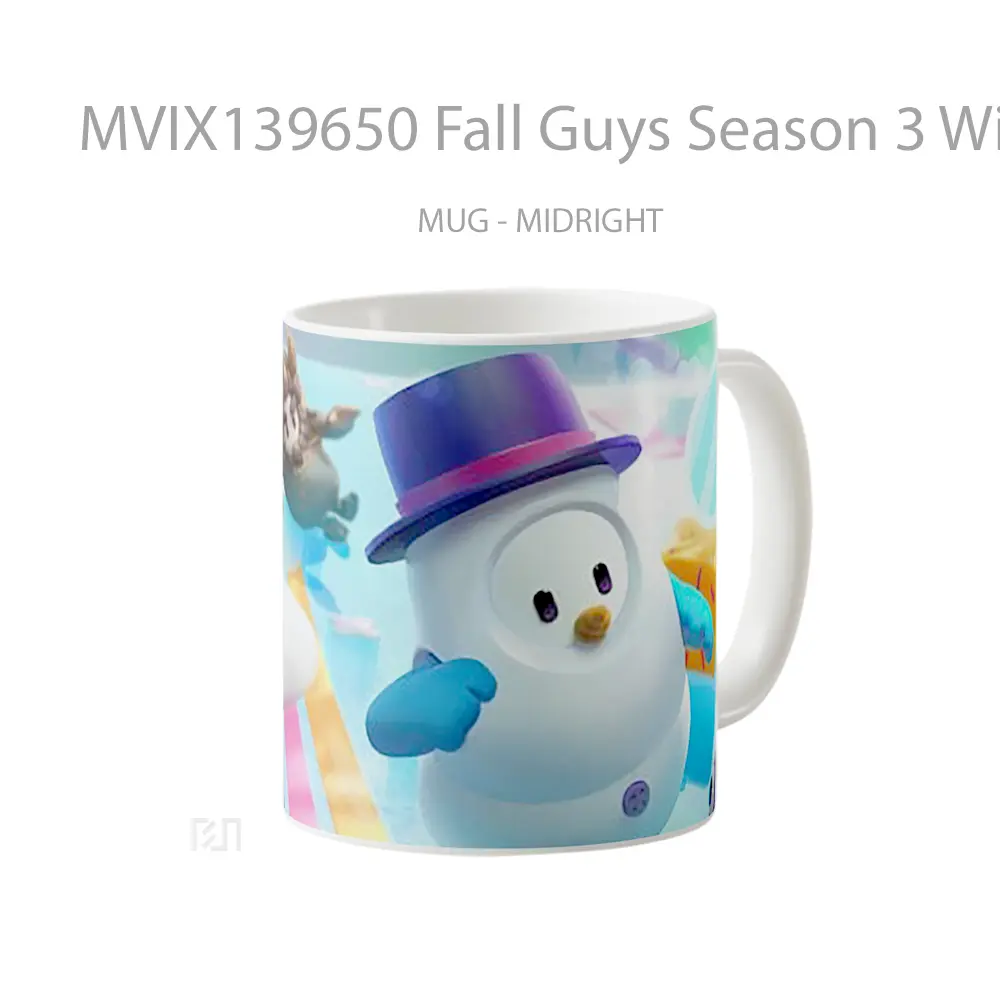 Mug Fall Guys Season 3 Winter Knockout Gelas Keramik Unik - All-side / Desain