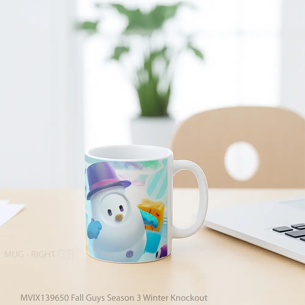 Mug Fall Guys Season 3 Winter Knockout Gelas Keramik Unik - All-side / Desain