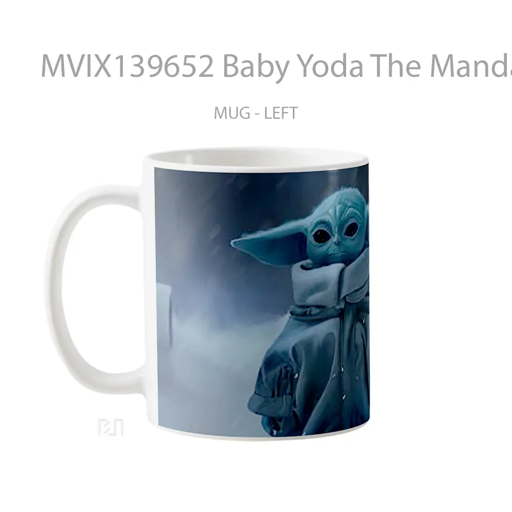 Mug Baby Yoda The Mandalorian V3 Gelas Star Wars - All-side / Desain