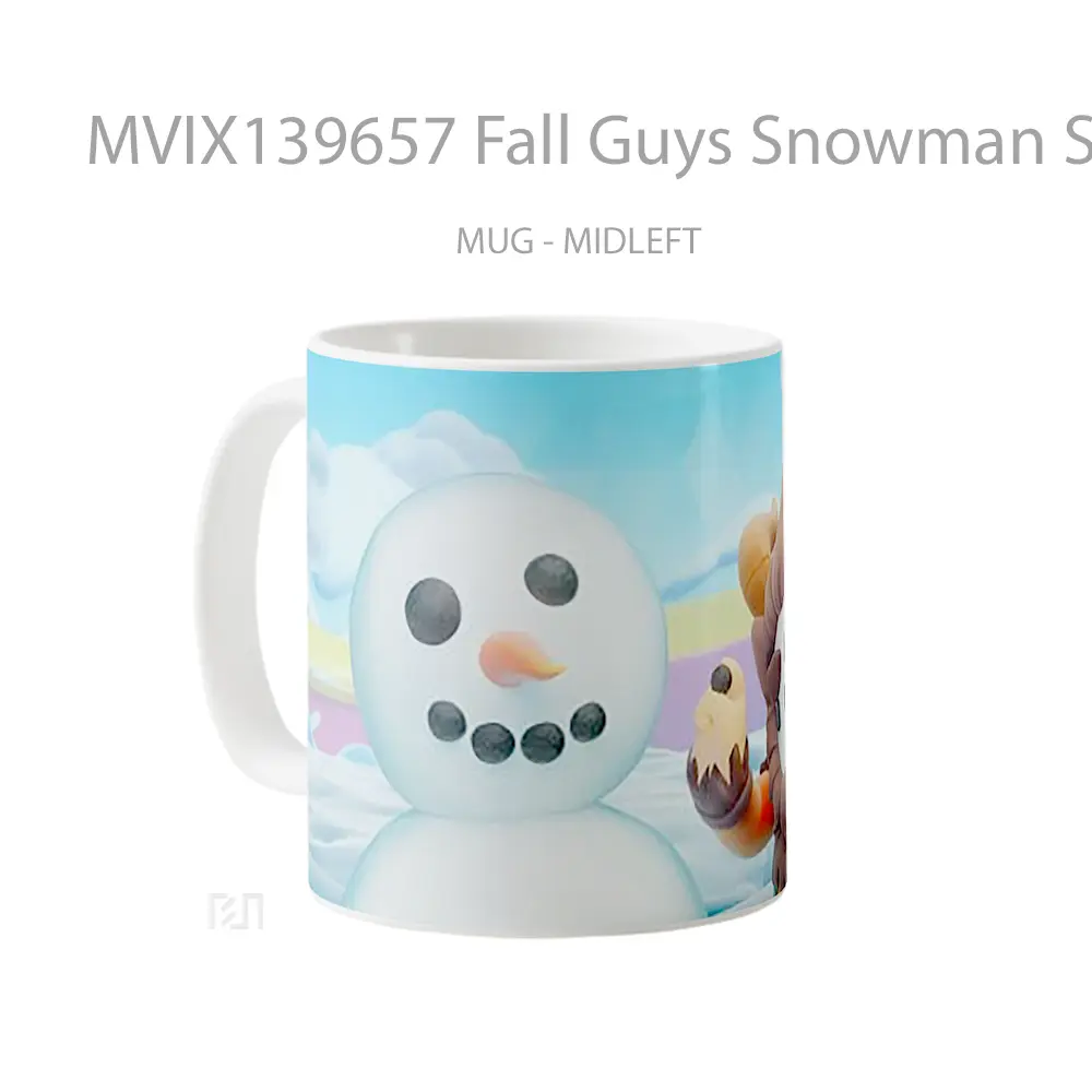 Mug Fall Guys Snowman Season 3 Gelas Keramik Unik - All-side / Desain