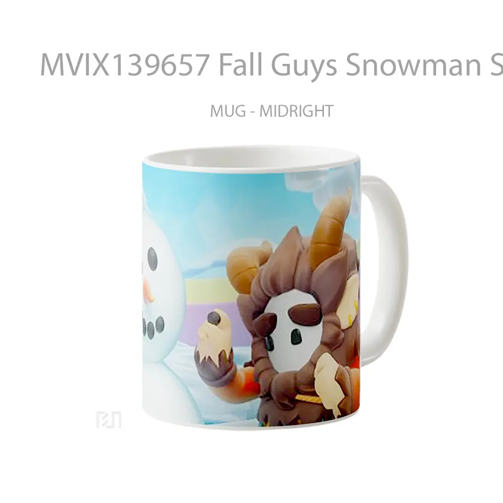 Mug Fall Guys Snowman Season 3 Gelas Keramik Unik - All-side / Desain