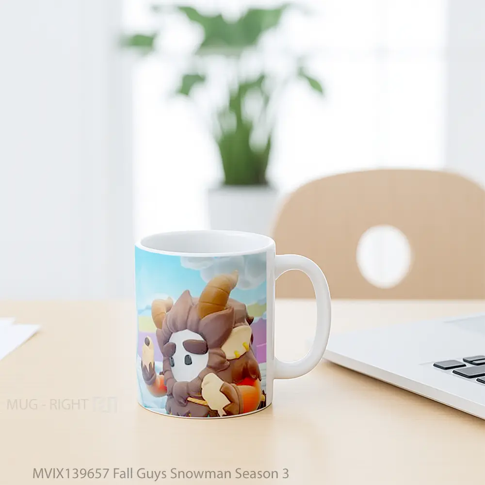 Mug Fall Guys Snowman Season 3 Gelas Keramik Unik - All-side / Desain