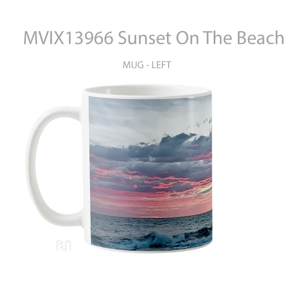Mug Sunset On The Beach Gelas Pemandangan Alam - All-side / Desain