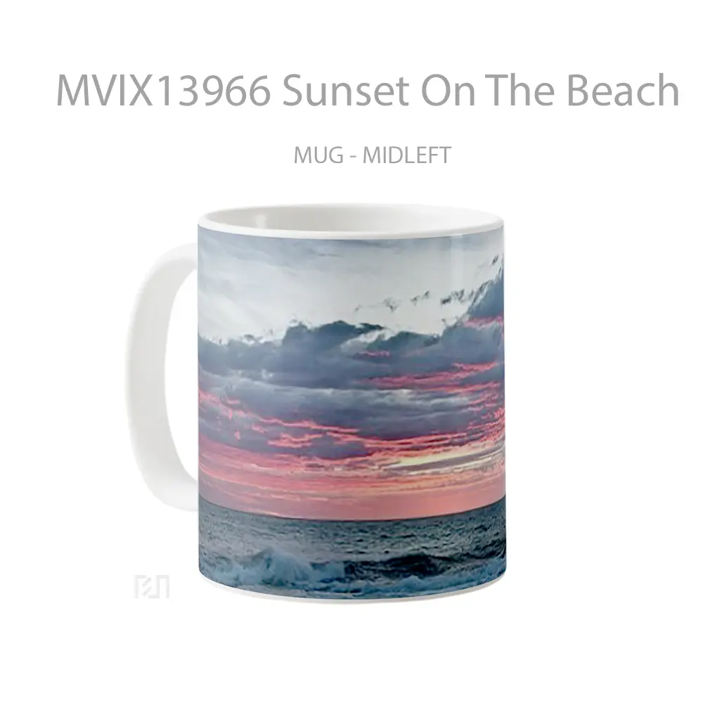Mug Sunset On The Beach Gelas Pemandangan Alam - All-side / Desain