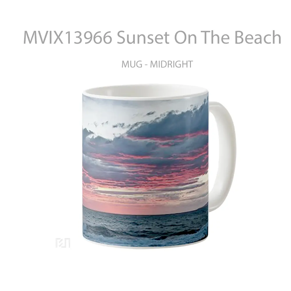 Mug Sunset On The Beach Gelas Pemandangan Alam - All-side / Desain