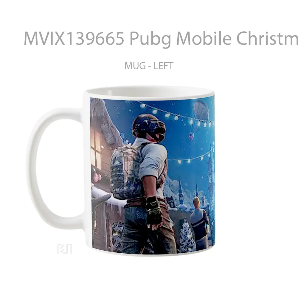 Mug Pubg Mobile Christmas Cangkir Gamer - All-side / Desain