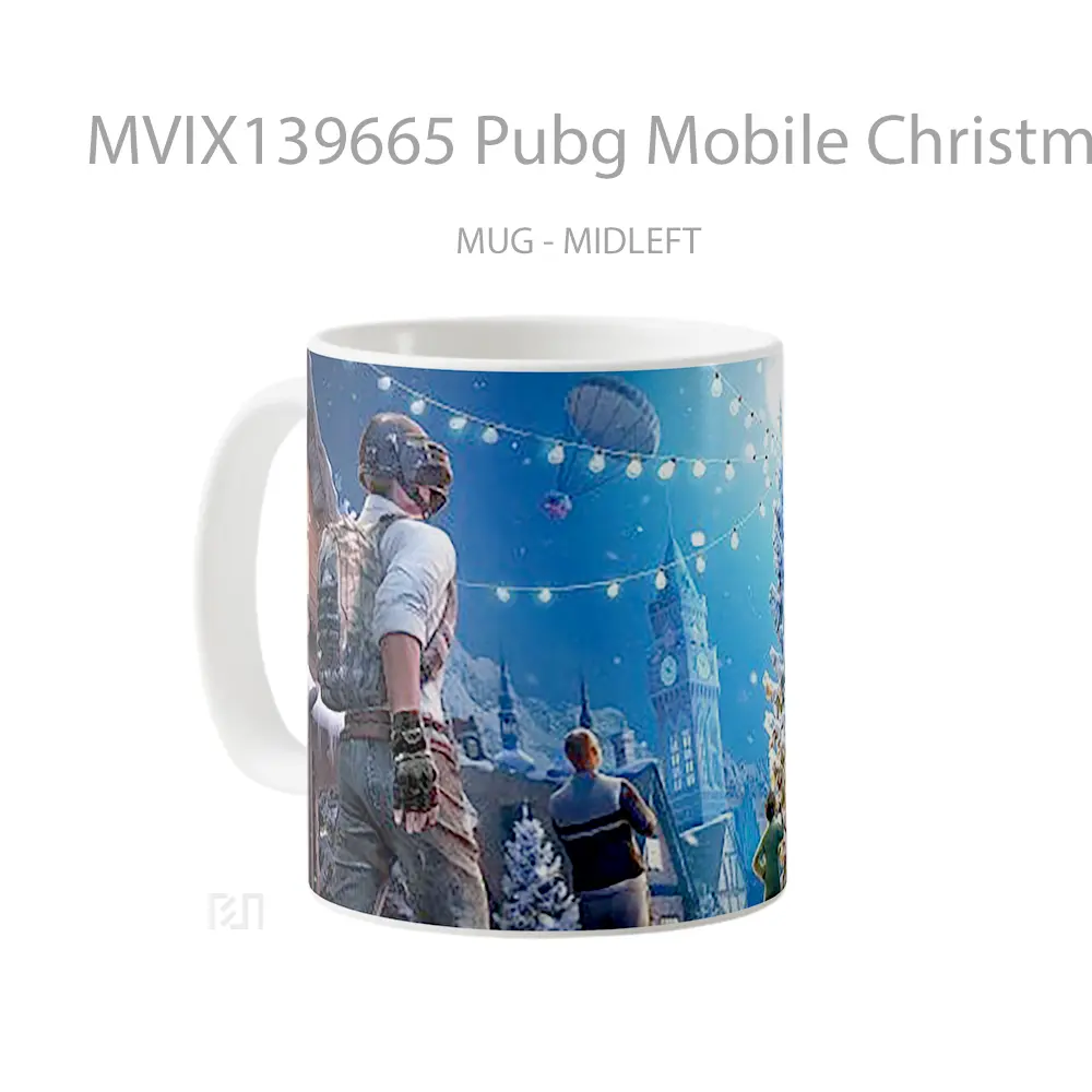 Mug Pubg Mobile Christmas Cangkir Gamer - All-side / Desain