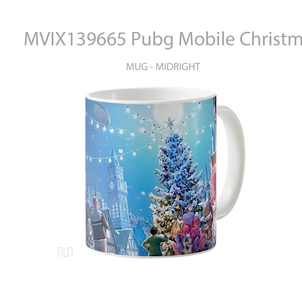 Mug Pubg Mobile Christmas Cangkir Gamer - All-side / Desain