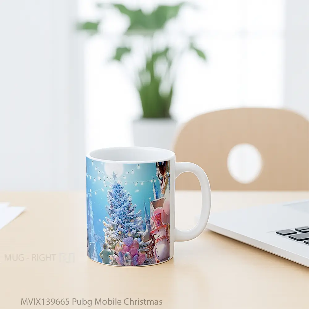 Mug Pubg Mobile Christmas Cangkir Gamer - All-side / Desain