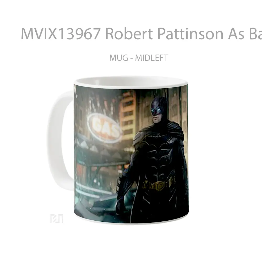 Mug Robert Pattinson As Batman V1 Gelas Superhero - All-side / Desain