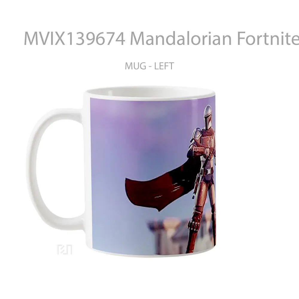 Mug Mandalorian Fortnite Style Gelas Star Wars - All-side / Desain