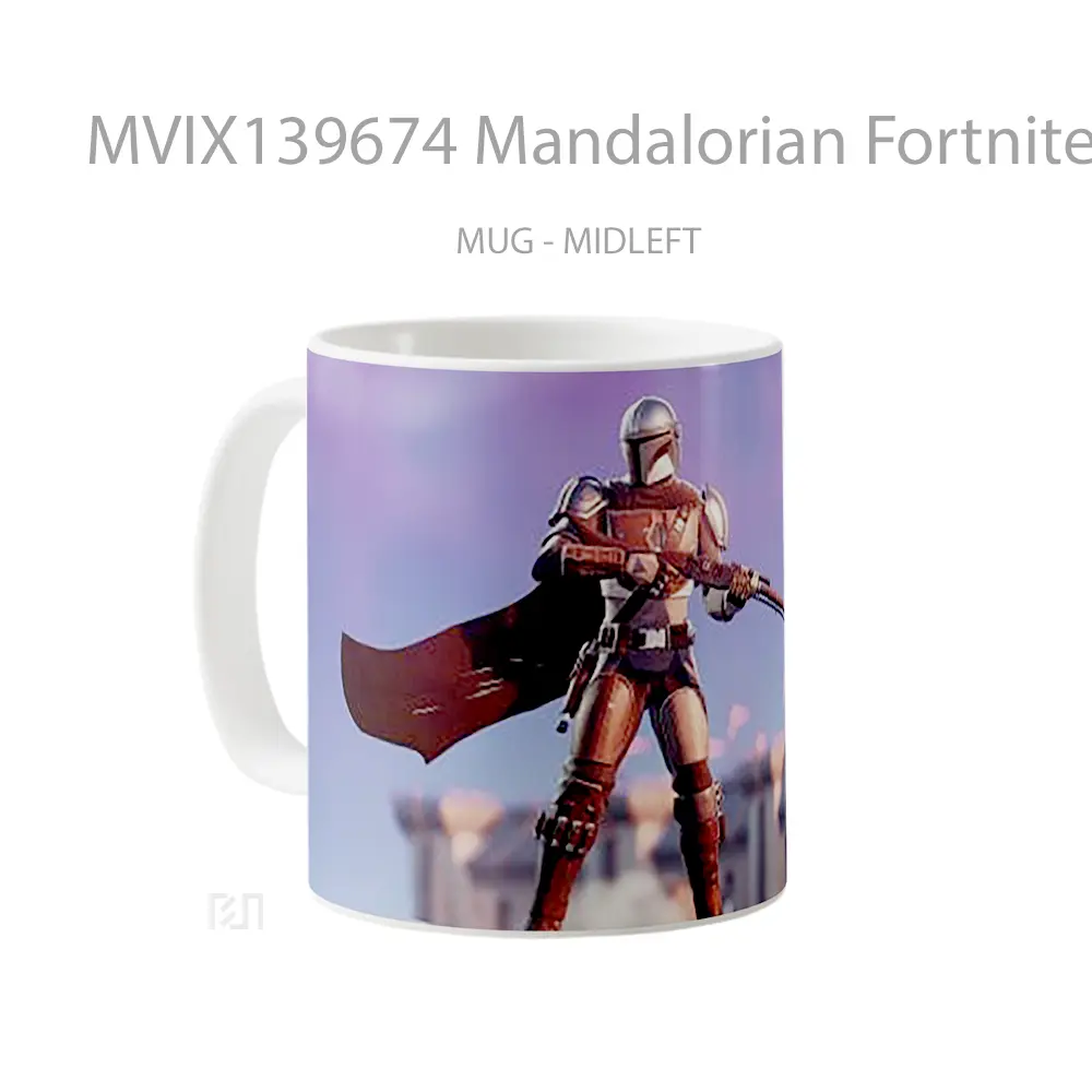 Mug Mandalorian Fortnite Style Gelas Star Wars - All-side / Desain