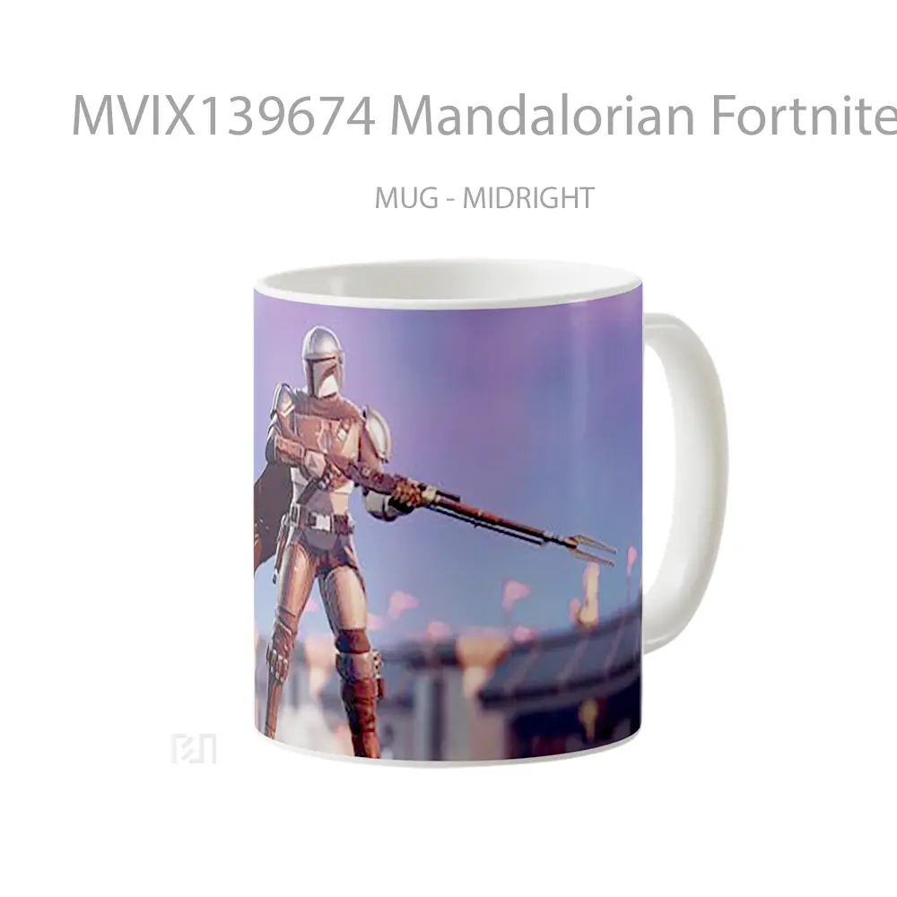 Mug Mandalorian Fortnite Style Gelas Star Wars - All-side / Desain