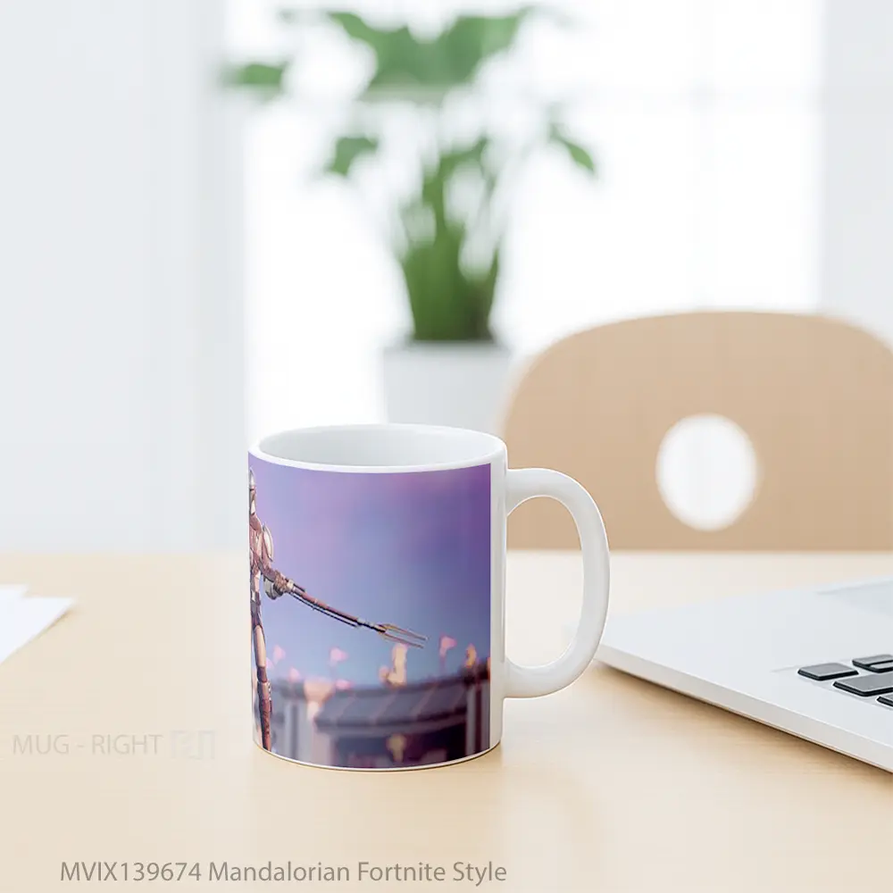 Mug Mandalorian Fortnite Style Gelas Star Wars - All-side / Desain