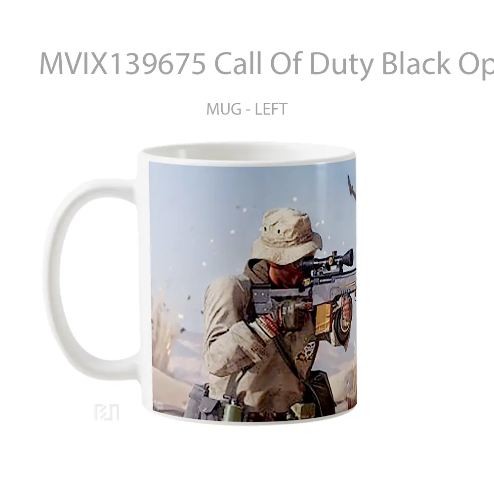 Mug Call Of Duty Black Ops Cold War Sniper Cangkir Gamer - All-side / Desain