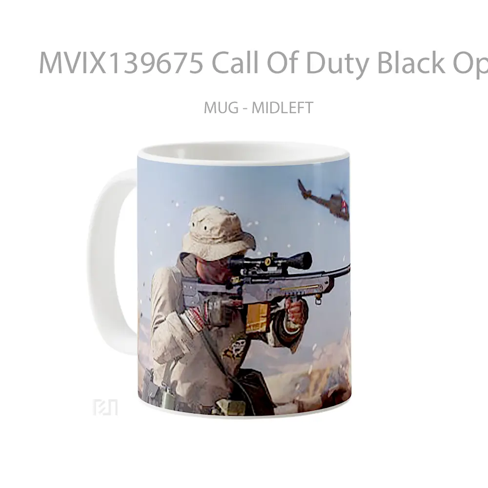 Mug Call Of Duty Black Ops Cold War Sniper Cangkir Gamer - All-side / Desain