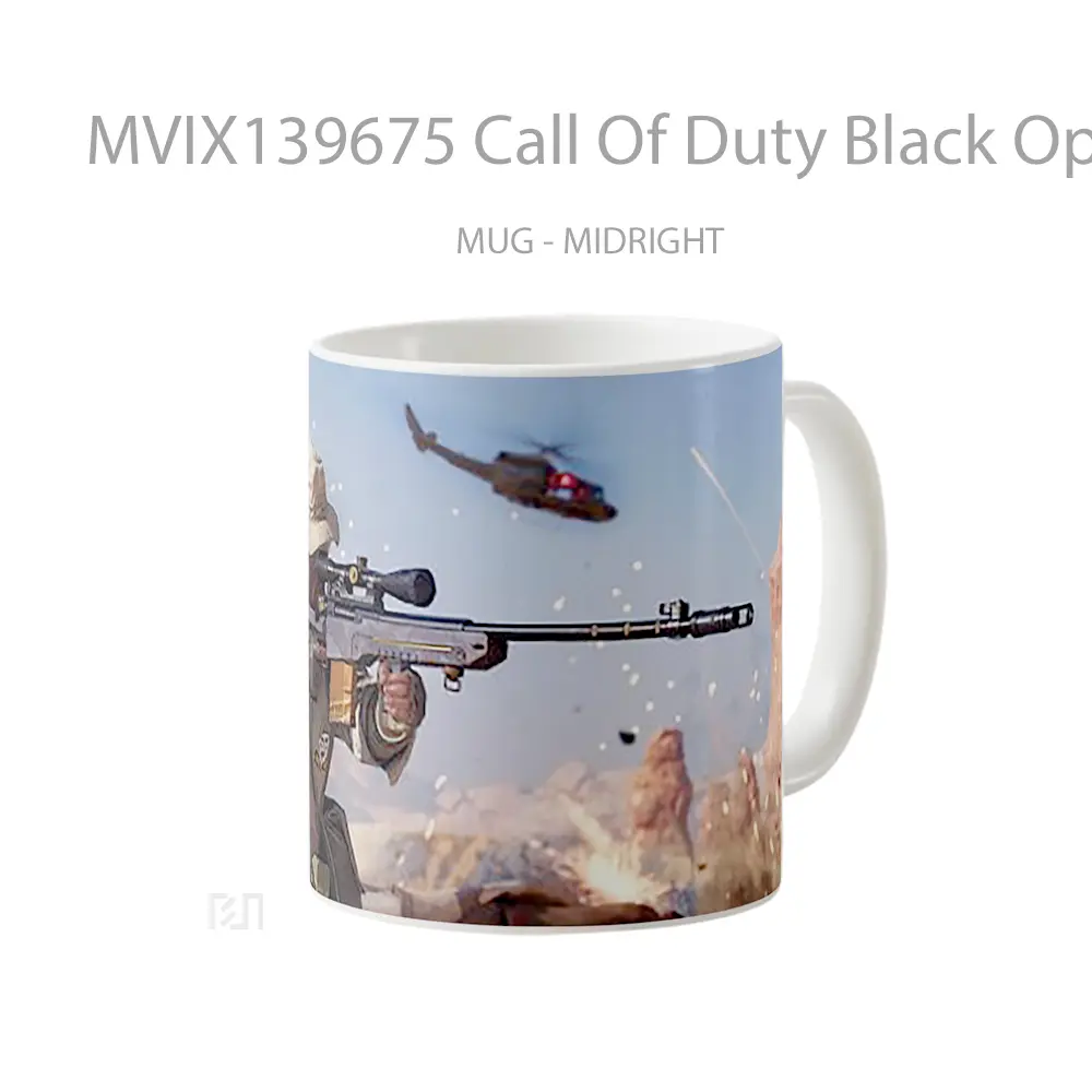 Mug Call Of Duty Black Ops Cold War Sniper Cangkir Gamer - All-side / Desain