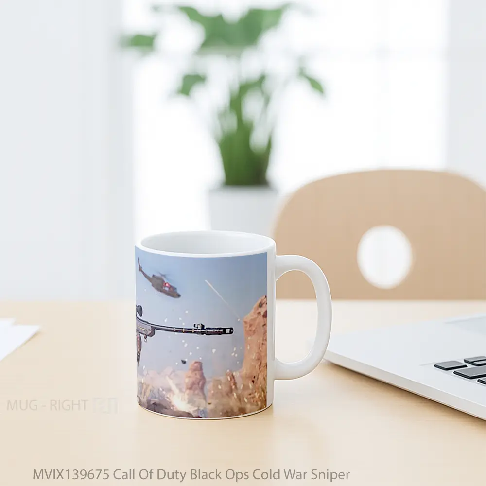 Mug Call Of Duty Black Ops Cold War Sniper Cangkir Gamer - All-side / Desain