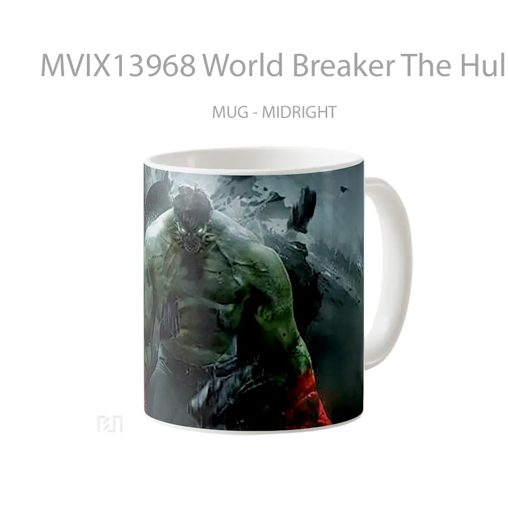 Mug World Breaker The Hulk Gelas Superhero - All-side / Desain