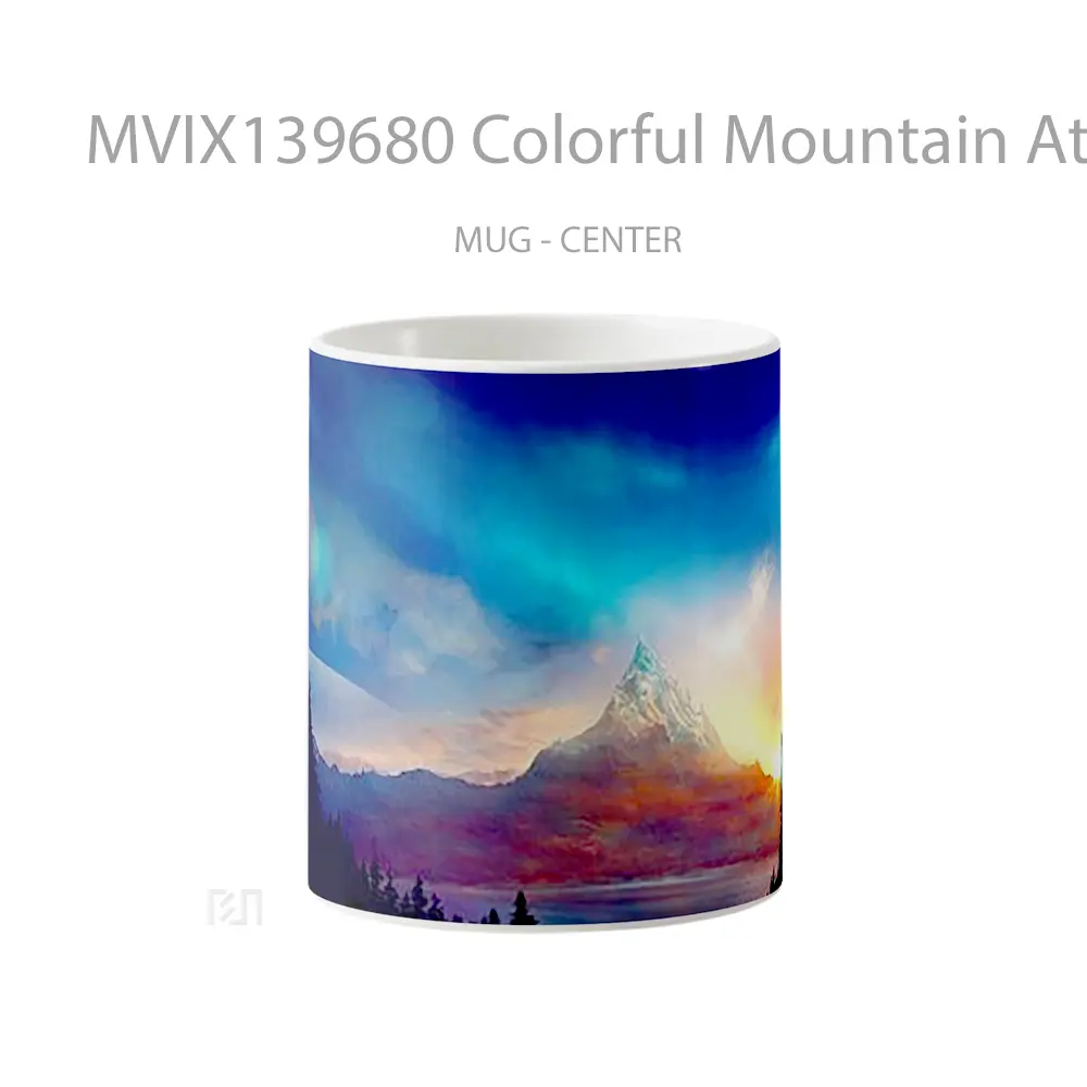 Mug Colorful Mountain At Sunset Gelas Pemandangan Alam