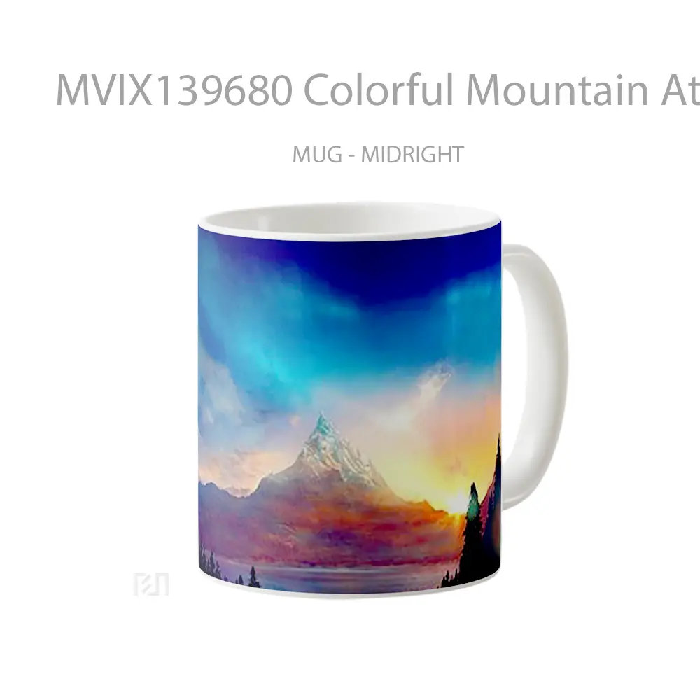 Mug Colorful Mountain At Sunset Gelas Pemandangan Alam - All-side / Desain