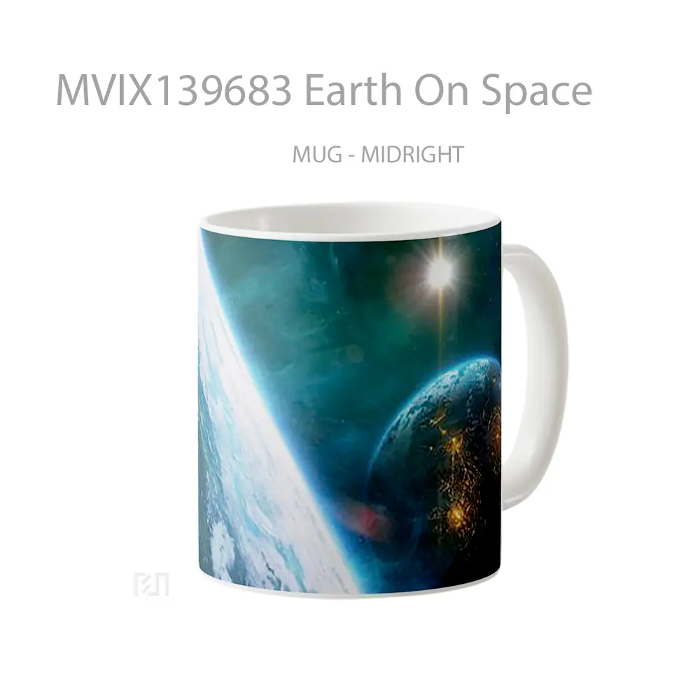 Mug Earth On Space Gelas Astronomi - All-side / Desain