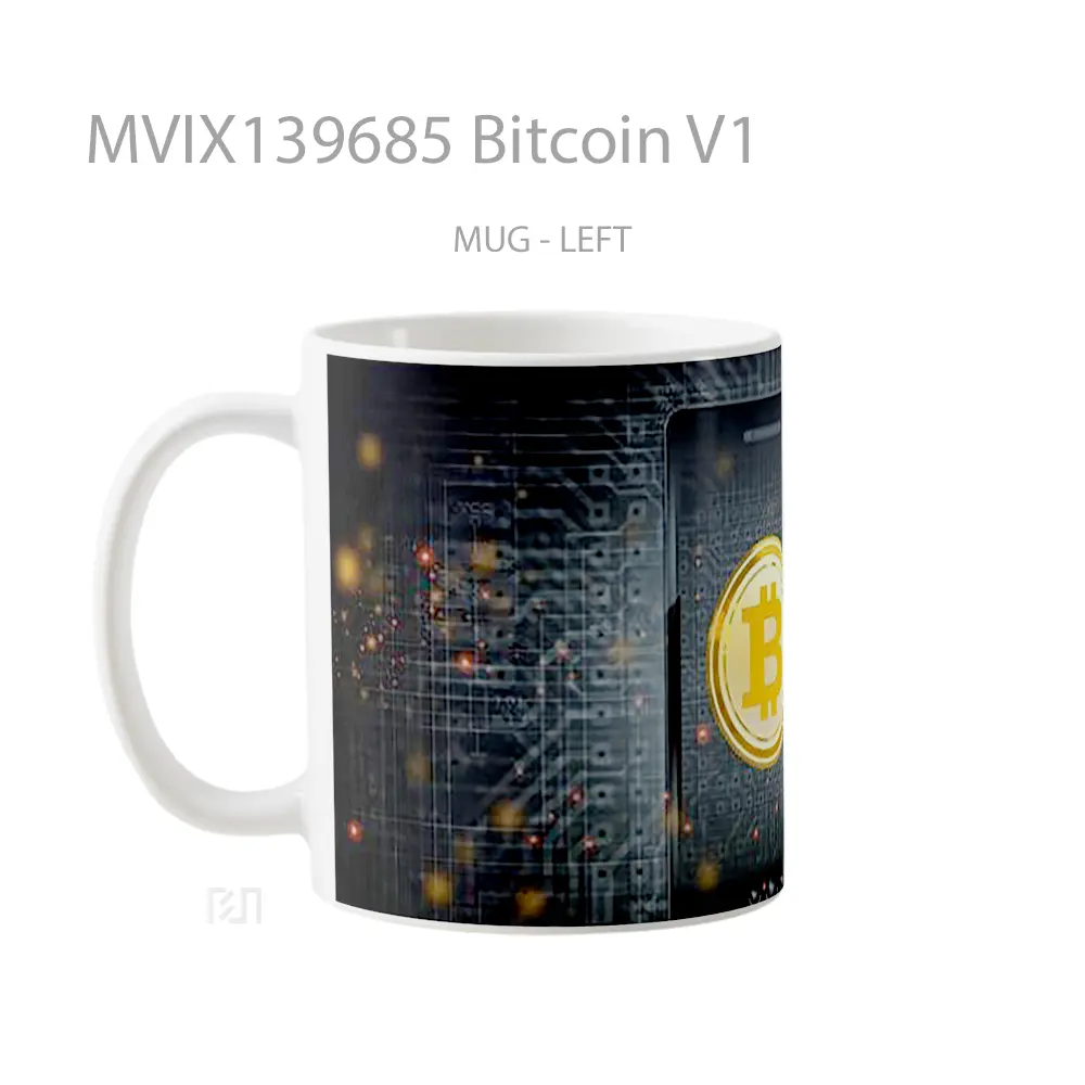 Mug Bitcoin V1 Gelas Keramik Unik - All-side / Desain