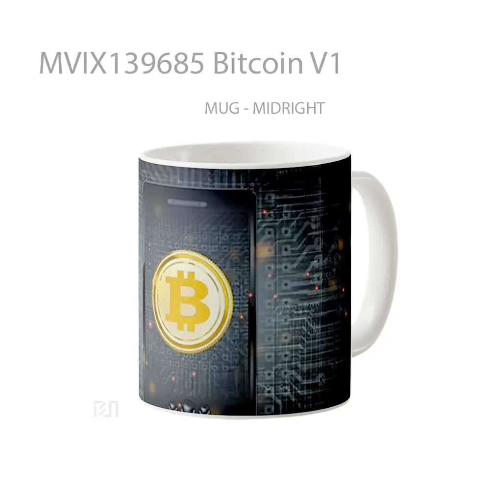 Mug Bitcoin V1 Gelas Keramik Unik - All-side / Desain