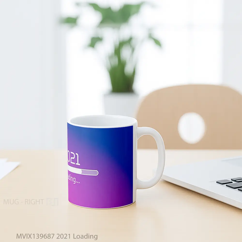 Mug 2021 Loading Gelas Keramik Unik - All-side / Desain