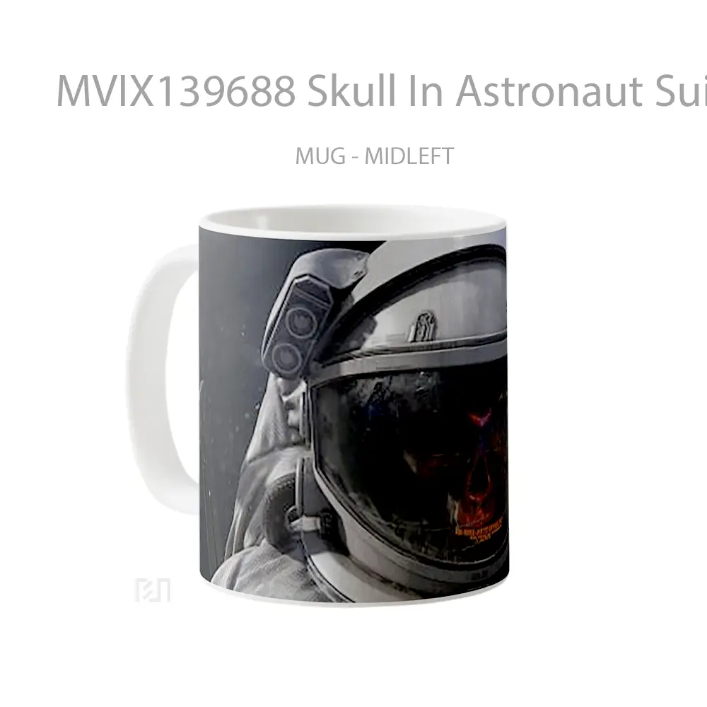 Mug Skull In Astronaut Suit Gelas Astronomi - All-side / Desain