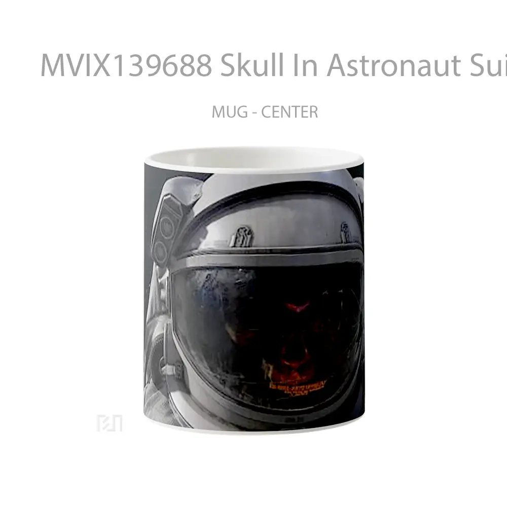 Mug Skull In Astronaut Suit Gelas Astronomi