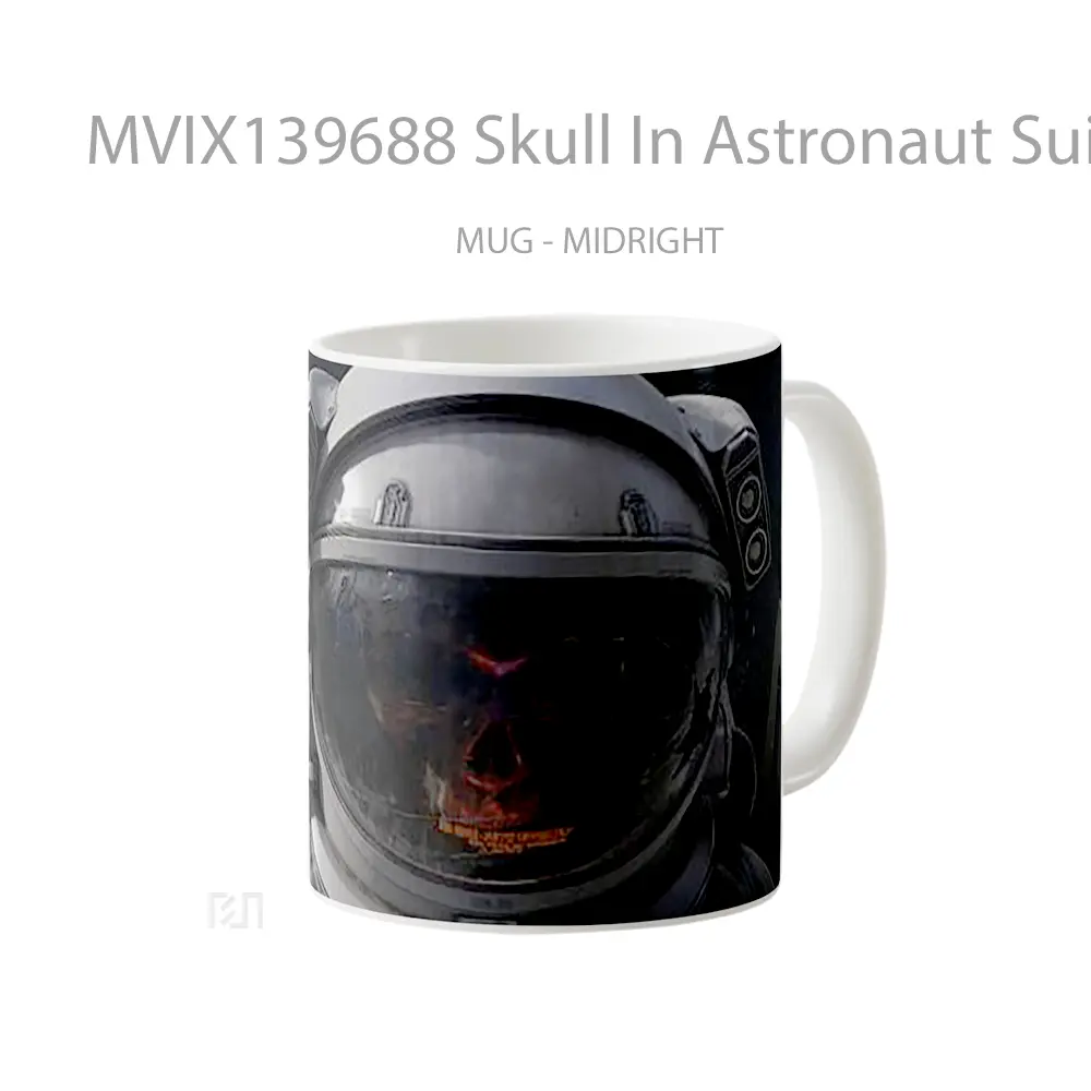 Mug Skull In Astronaut Suit Gelas Astronomi - All-side / Desain