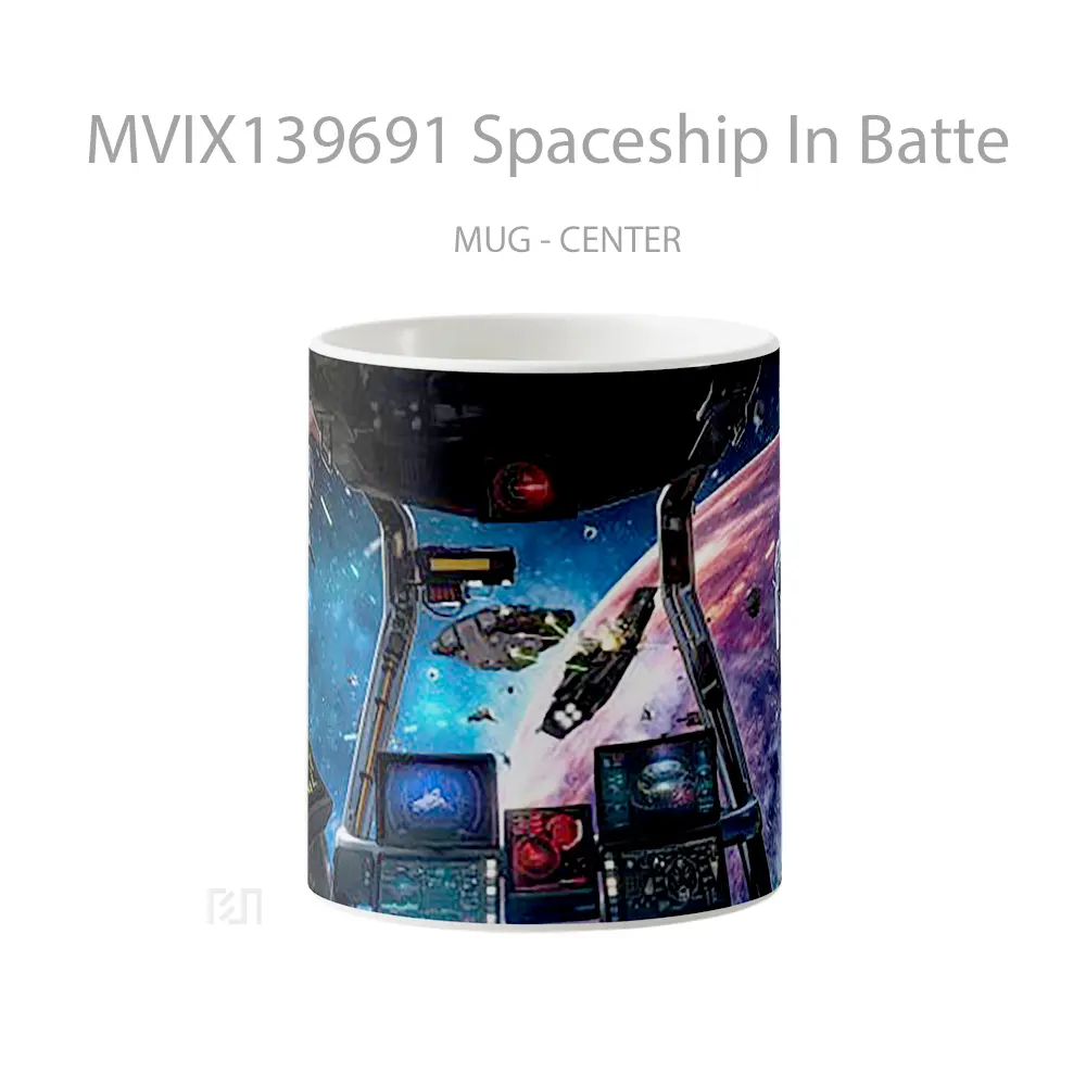 Mug Spaceship In Batte Gelas Keramik Unik