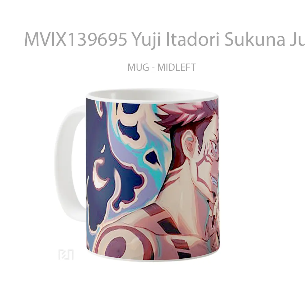 Mug Yuji Itadori Sukuna Jujutsu Kaisen Gelas Keramik Unik - All-side / Desain