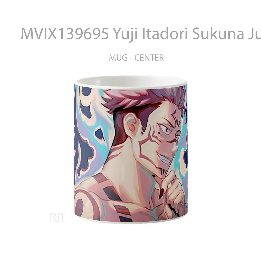 Mug Yuji Itadori Sukuna Jujutsu Kaisen Gelas Keramik Unik