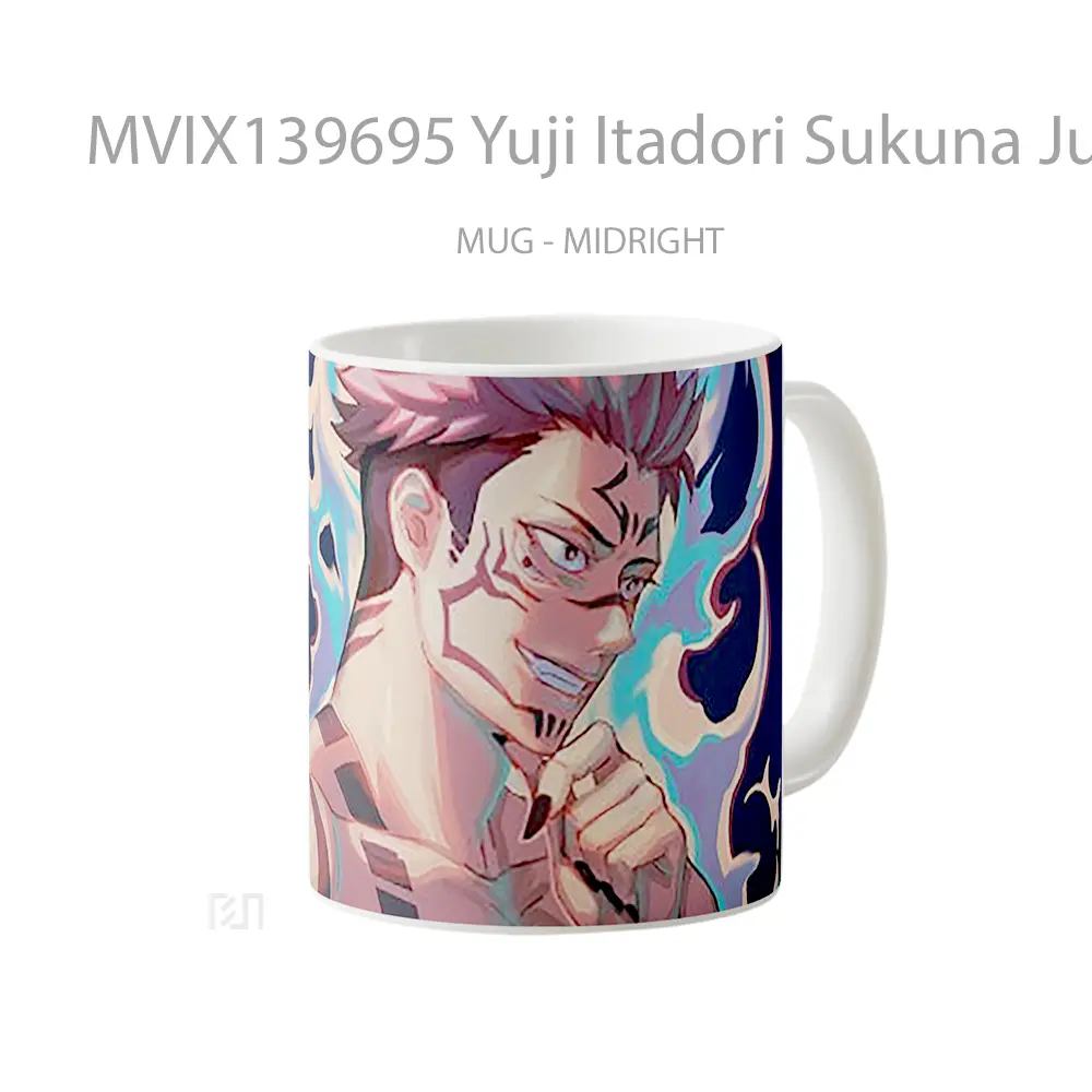 Mug Yuji Itadori Sukuna Jujutsu Kaisen Gelas Keramik Unik - All-side / Desain