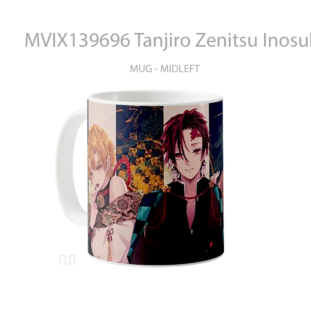 Mug Tanjiro Zenitsu Inosuke From Demon Slayer Cangkir Anime - All-side / Desain