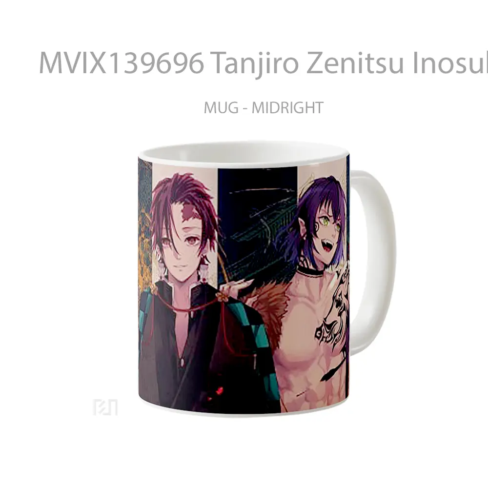 Mug Tanjiro Zenitsu Inosuke From Demon Slayer Cangkir Anime - All-side / Desain